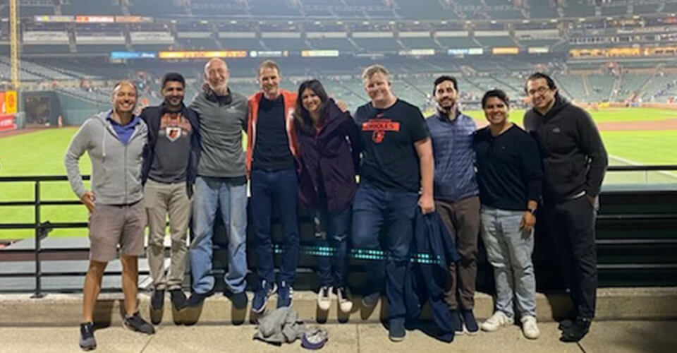 Fellows at an Orioles game.