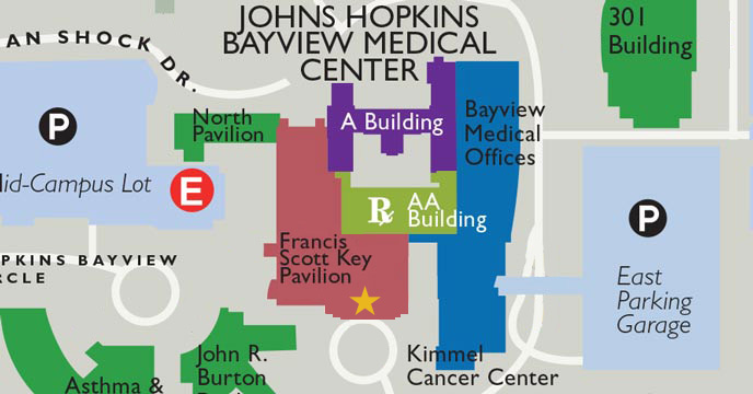 Johns Hopkins Bayview Medical Center Pharmacy Map