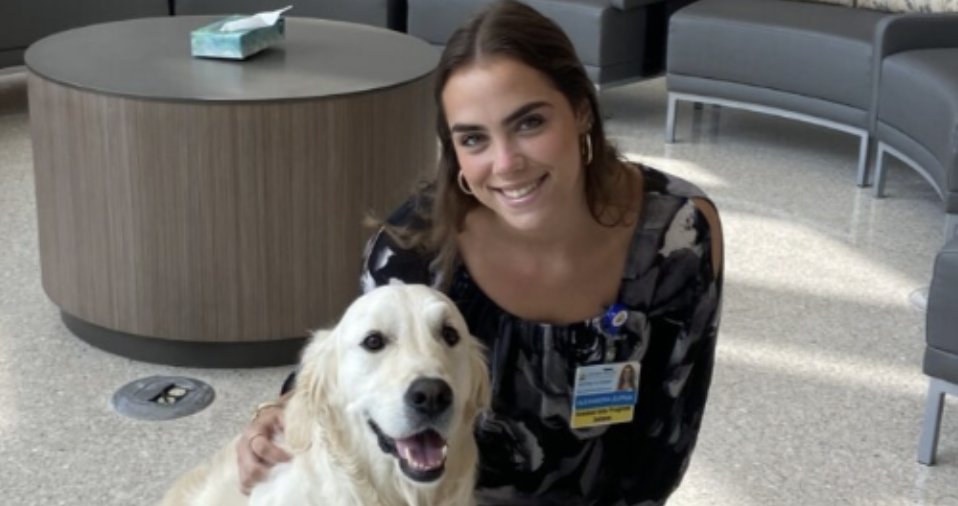 Alexandra with dog