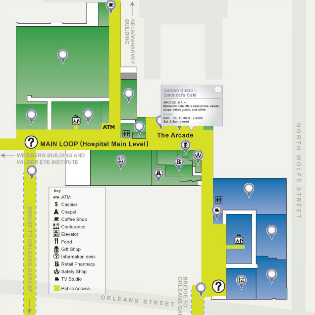 Screenshot of a mapping application