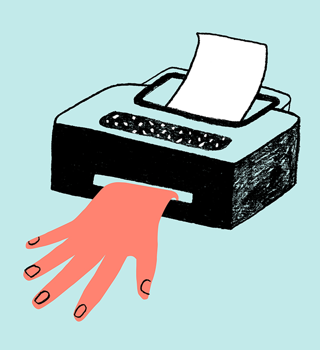 Illustration of a 3D printer