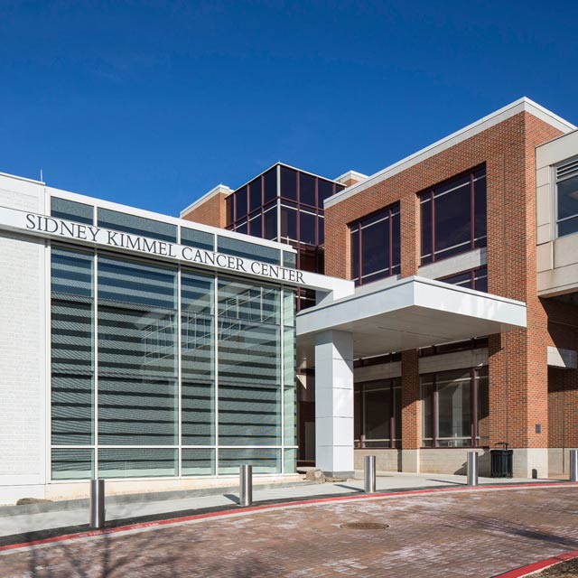 Sidney Kimmel Cancer Center exterior view