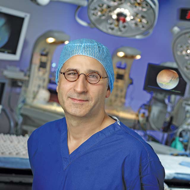 Ahmet Baschat in the operating room