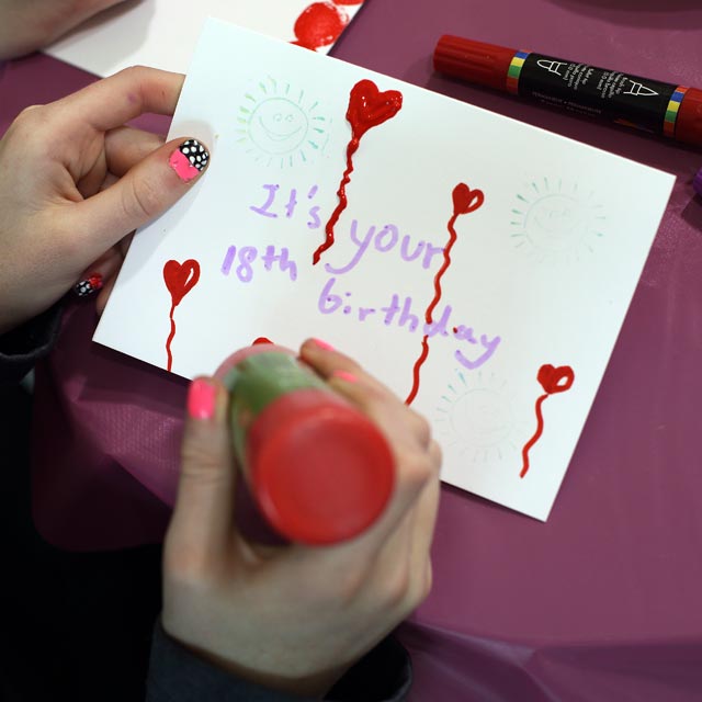 A handmade card.