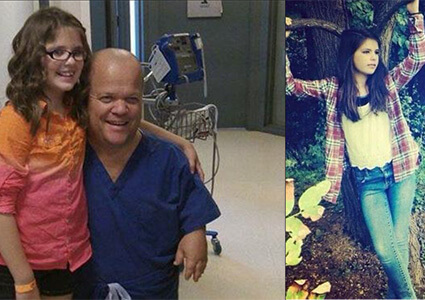 Dr. Ain with bone disorder patient, Mary Kaitlyn Hadley.