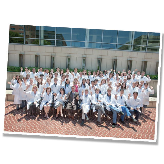Photos shows the faculty, staff, fellows and students of the Cancer Immunology Program.