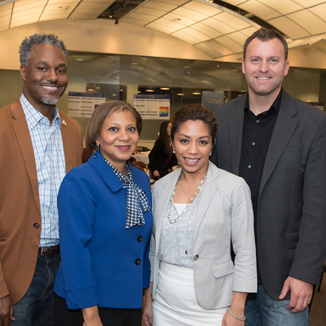 A photo shows the Johns Hopkins diversity leaders. 