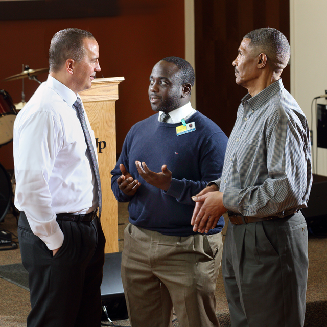 Tom Bond, Denis Antoine and Michael Gray