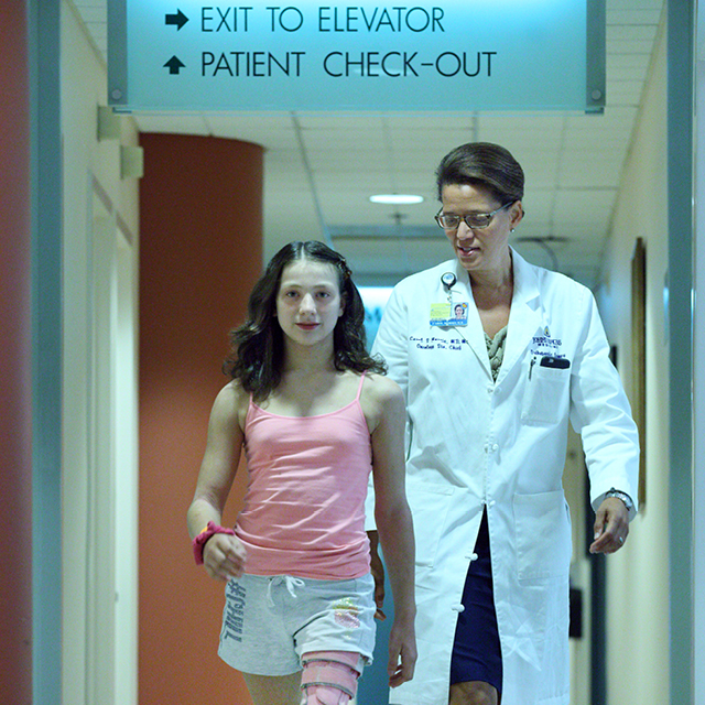 Carol Morris walks with Maya Oberstein