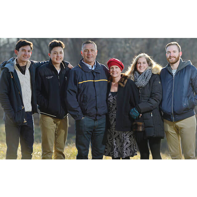 Sue Moore with her family