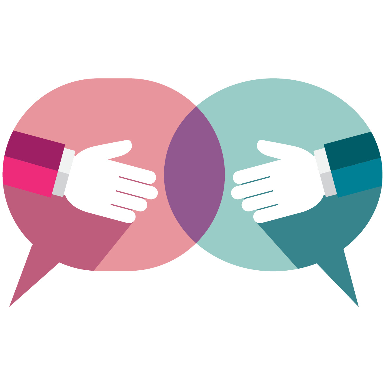 Illustration of two people shaking hands.