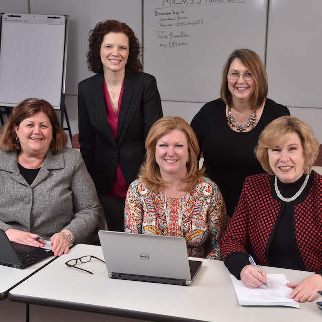 Photo of nurses Kathy Noll, Natalie Tredway, Susan Ziegfeld, Melissa Meyers and Marie Dieter. Not pictured, Shaila Chopde.  