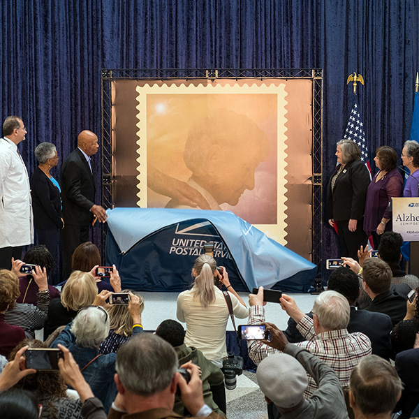 Alzheimer's stamp dedication ceremony