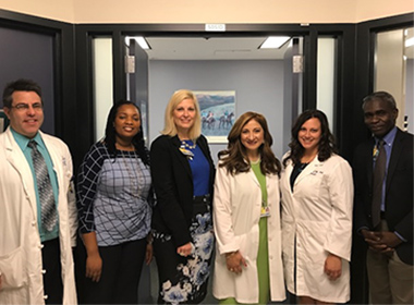 Photo shows members of the Perioperative Pain Clinic team