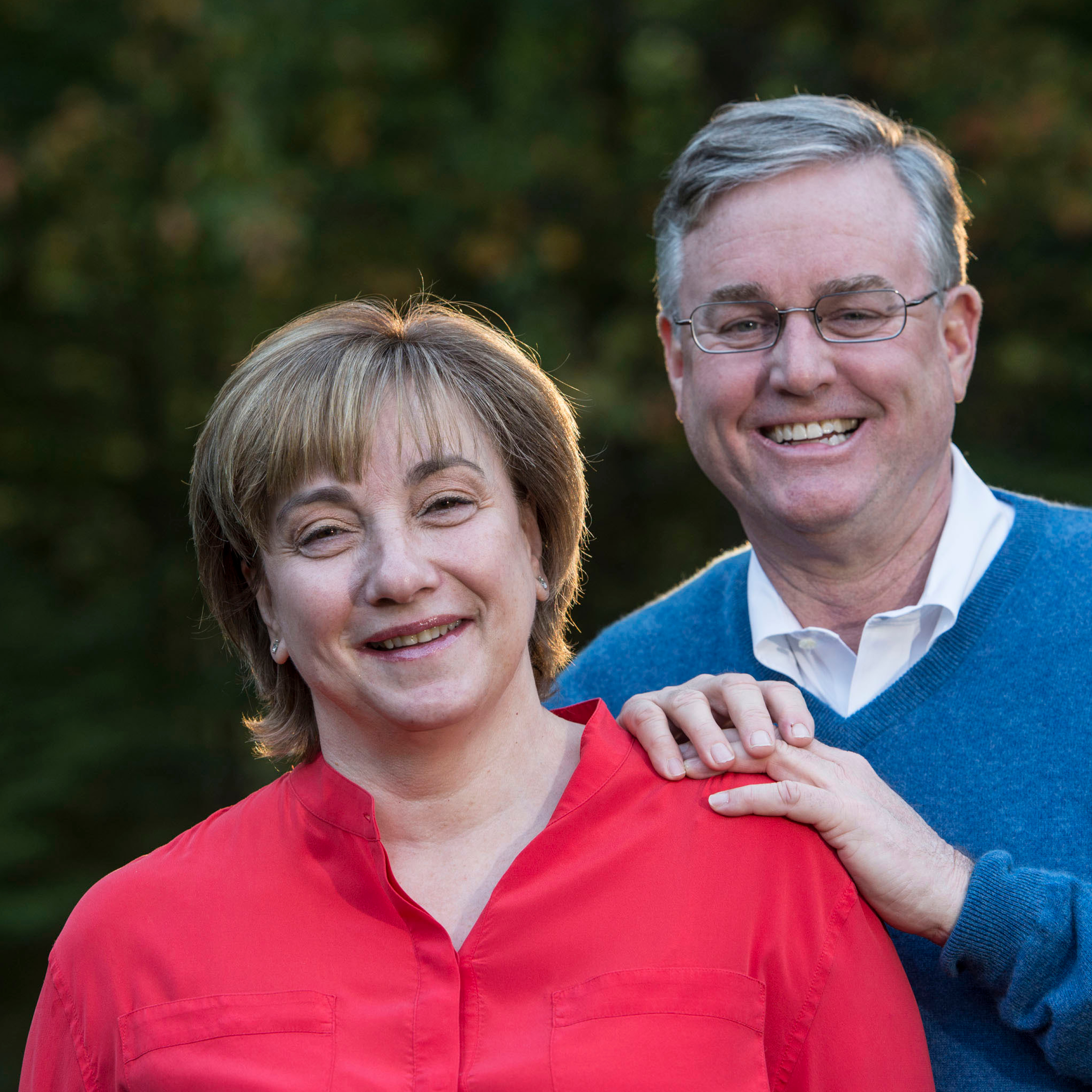 A photo shows June and David Trone.