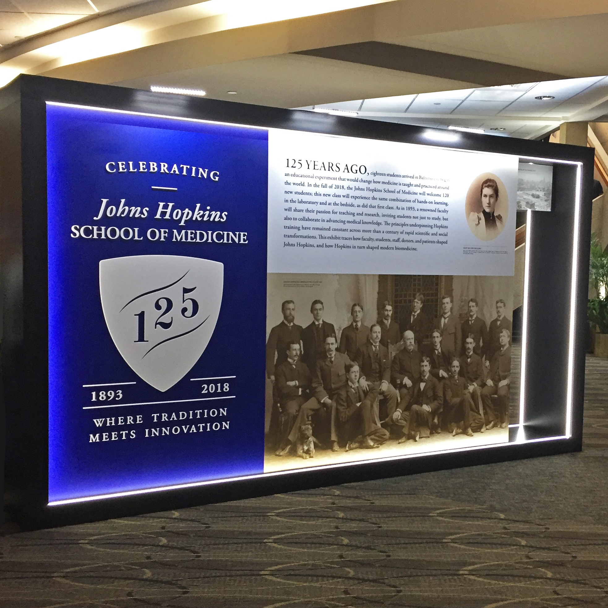 School of Medicine Anniversary Display