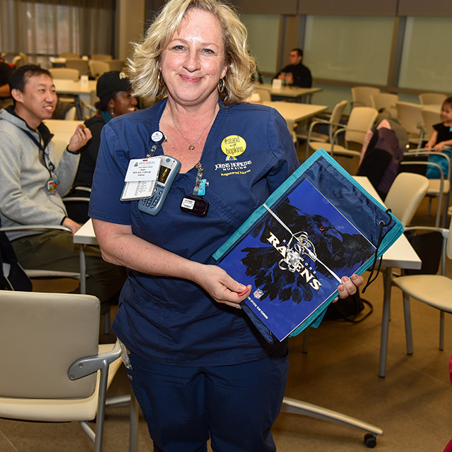 RN Jamie Newson, enjoyed the camaraderie and was a raffle prize winner.