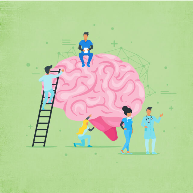 This is an illustration of brain surgery 