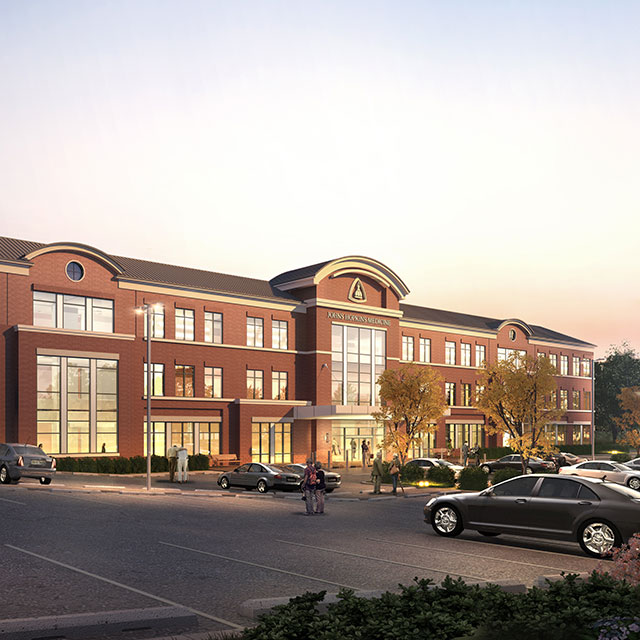 Artists rendering of the Pavilion III building