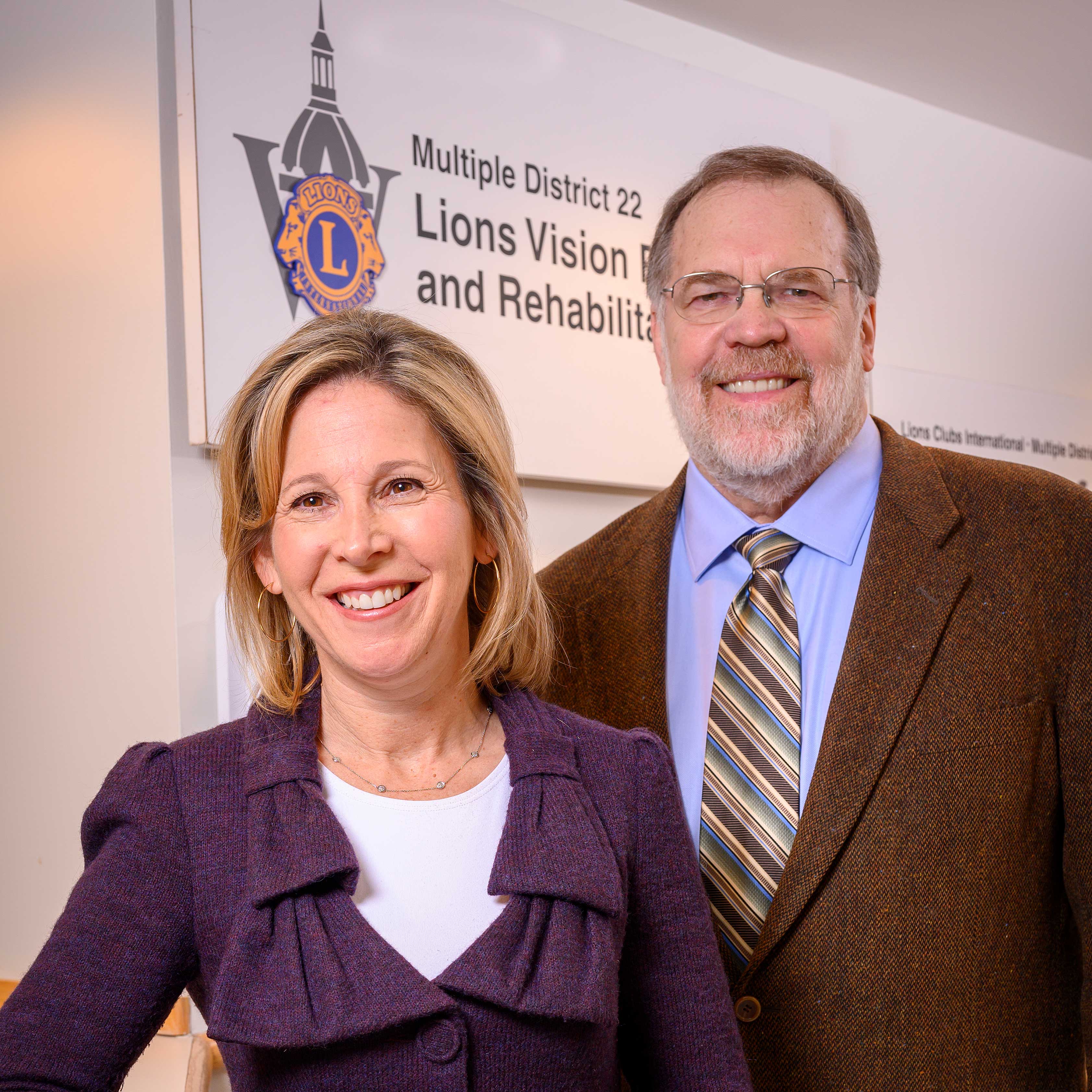 Judy Goldstein and Bob Massof of the Lions Vision Research and Rehabilitation Center