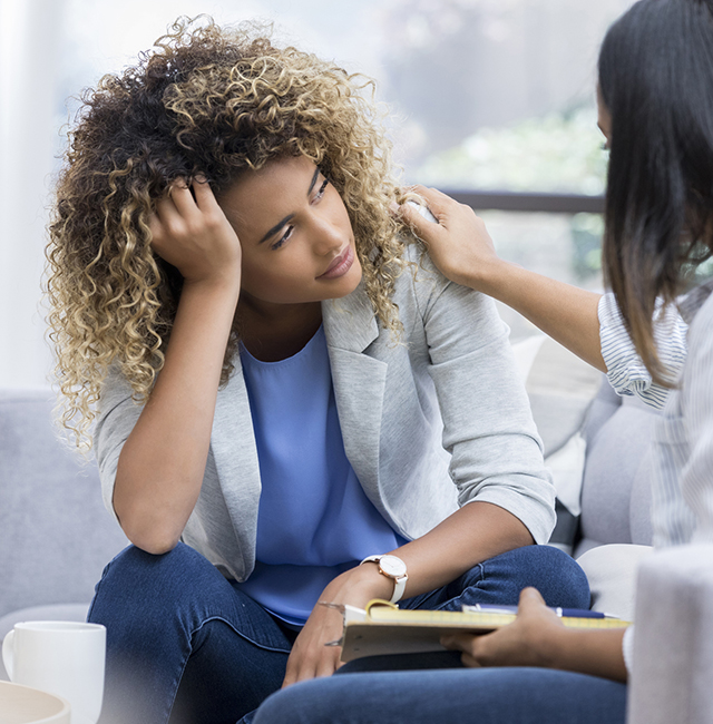 Woman with a therapist