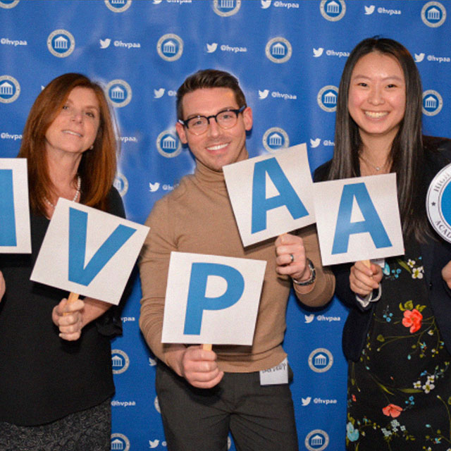 : Pamela Johnson, physician lead of the Johns Hopkins Health System High Value Care Committee, with conference organizers Daniel Grupp, senior administrative coordinator for diagnostic imaging, and Kristie Sun, project manager for high value care at The Johns Hopkins Hospital. 