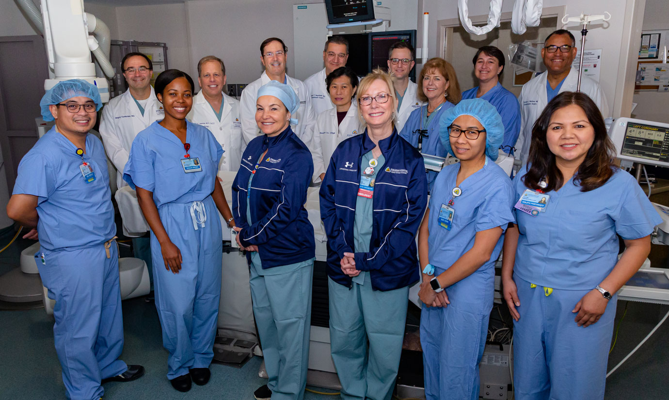 The Structural Heart Disease team at Suburban Hospital (shown above) provides complex care to patients from across the region, including transcatheter aortic replacement (TAVR). In August, the U.S. Food and Drug Administration expanded its approval of TAVR for patients who have a low risk of death from conventional cardiac surgery.