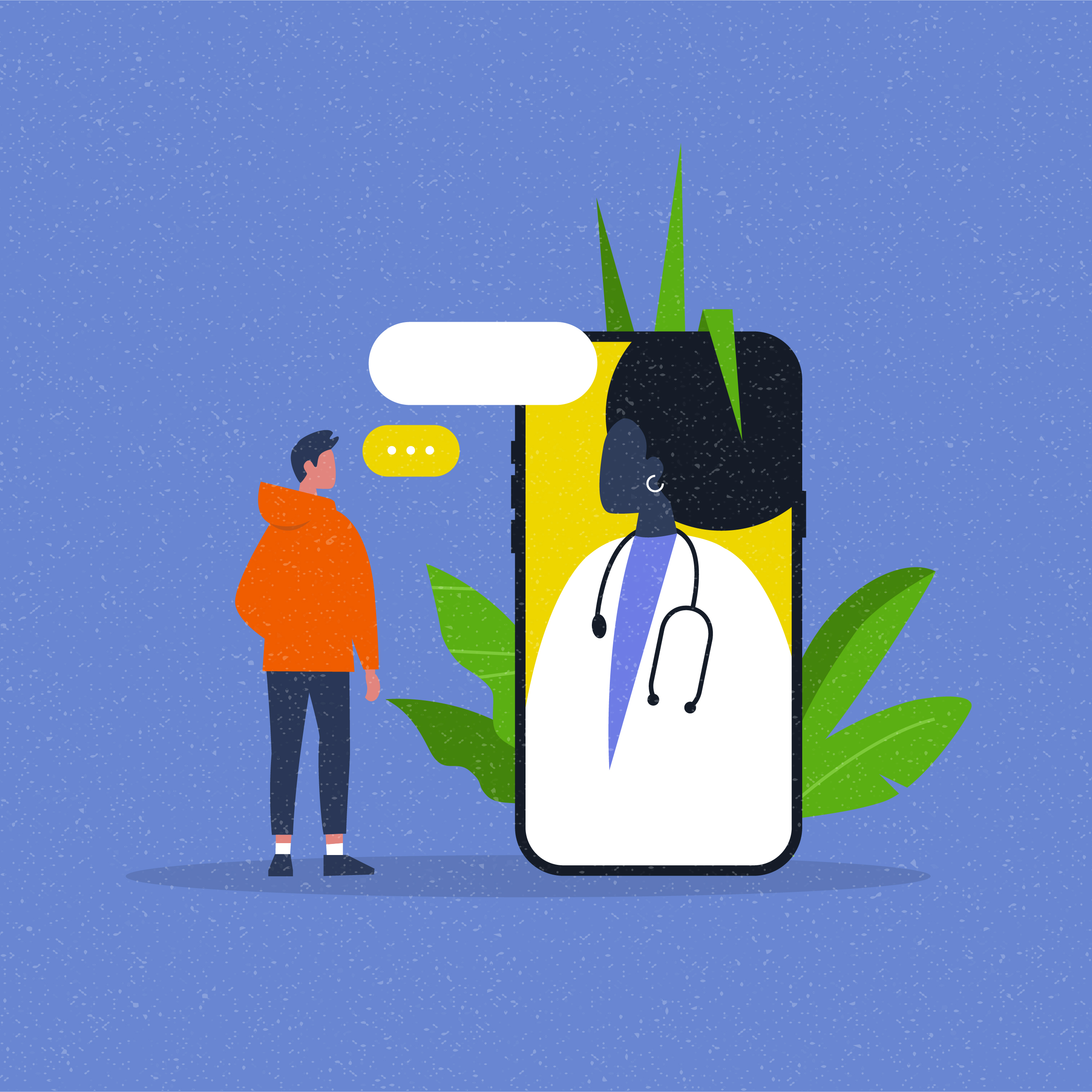 An image represents telemedicine.