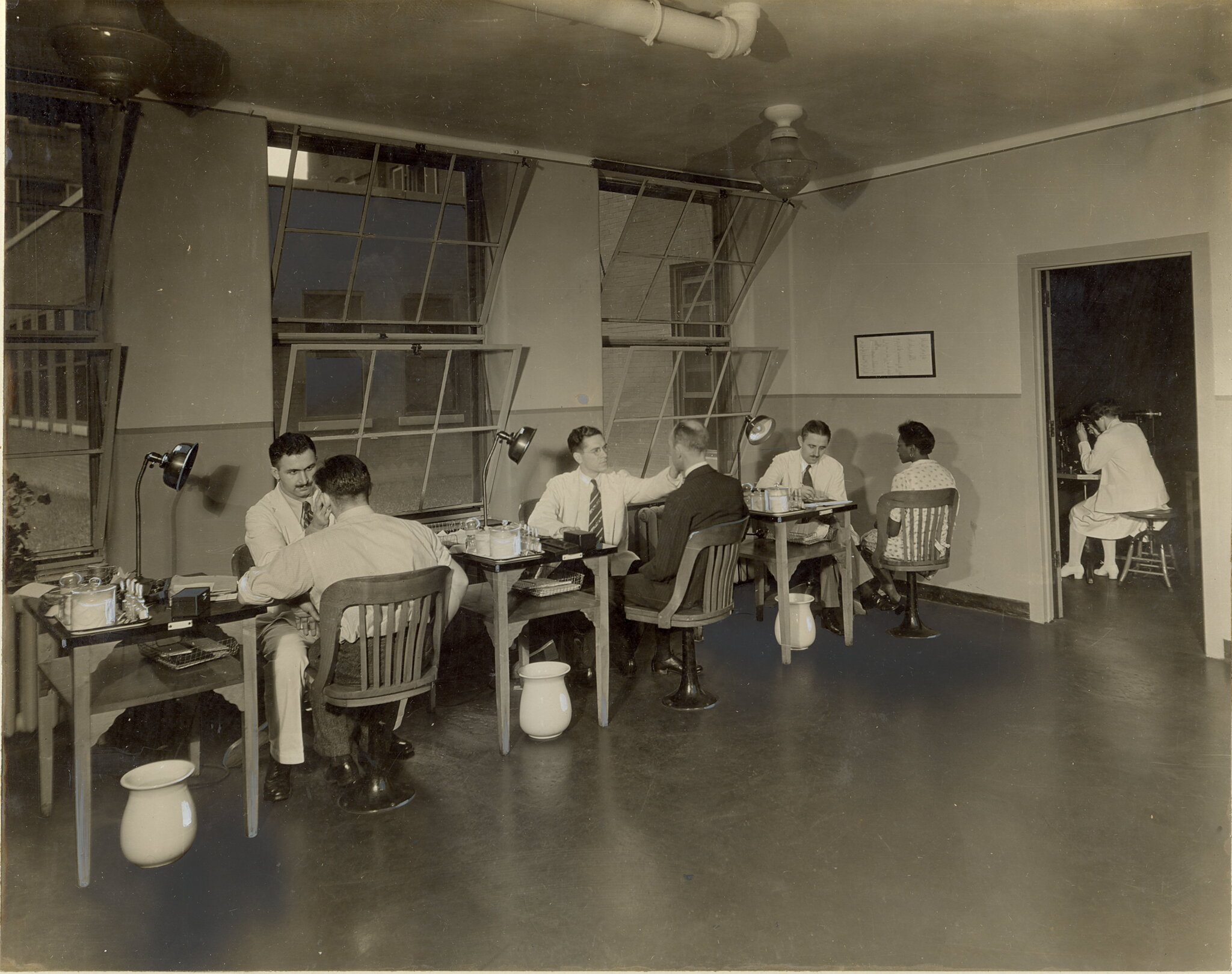 One of two clinic rooms in the Wilmer Institute on the ground floor of what is now the back of General Eye Service in 1929