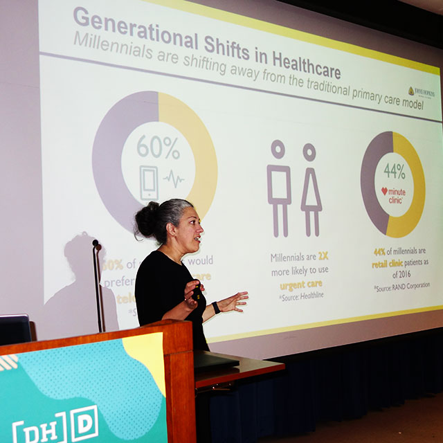 Rebecca Canino Giving a presentation
