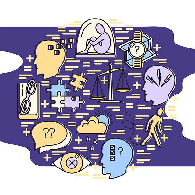 An illustration represents the combination of many ideas and data points.