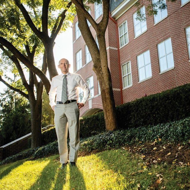 Henry Jampel outside Wilmer’s Green Spring Station clinic.