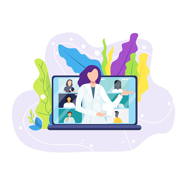 Doctorate student stands in computer with a match letter. 