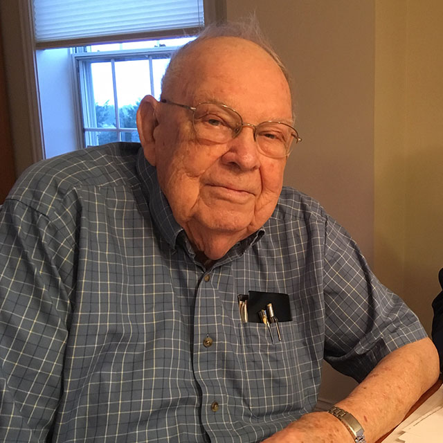 Photo of Dr. George Zuidema at home in Michigan in September 2019.