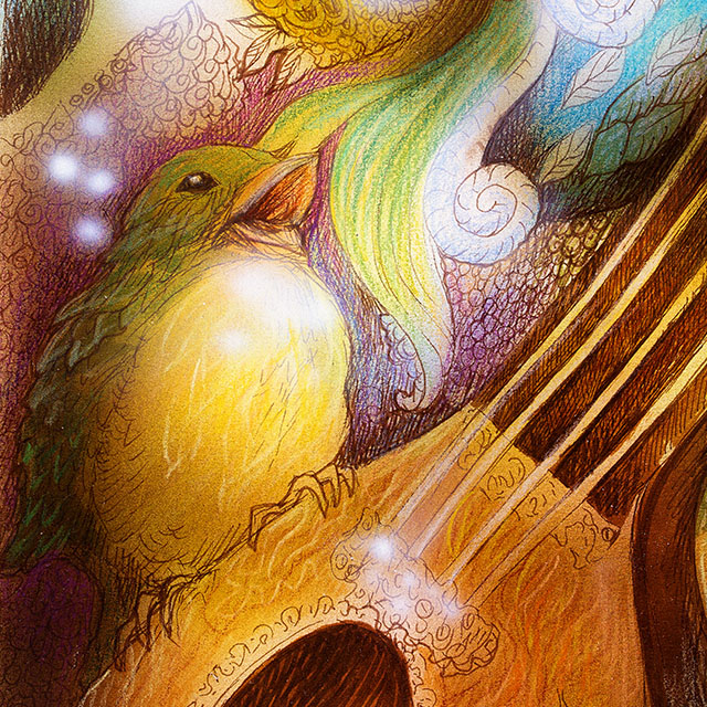 A graphic represents healing arts. 
