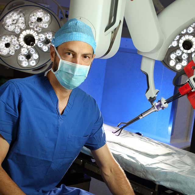 Dr. Christian Pavlovich in surgery suite