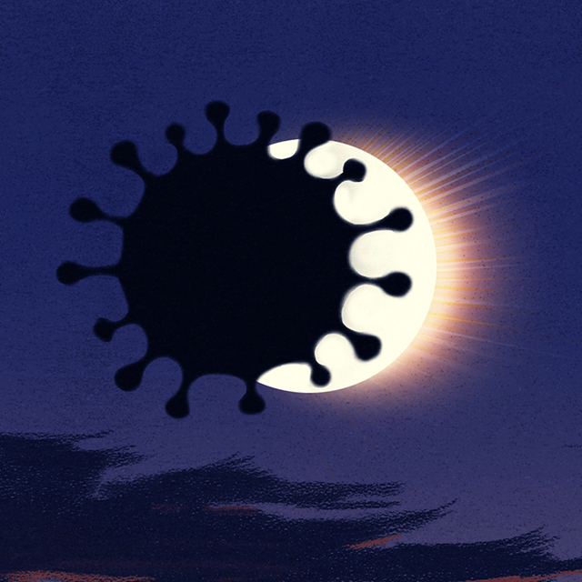 A Covid Protein eclipsing the sun
