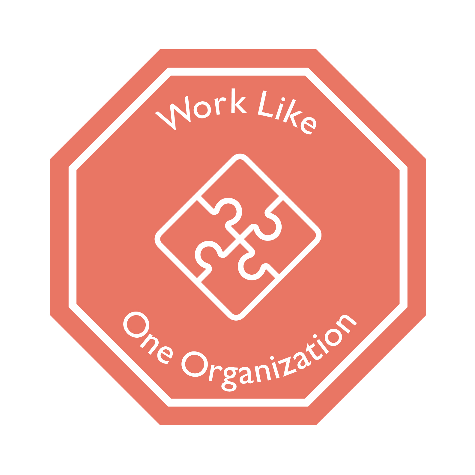 A graphic represents the Johns Hopkins strategic priority to work like one organization.
