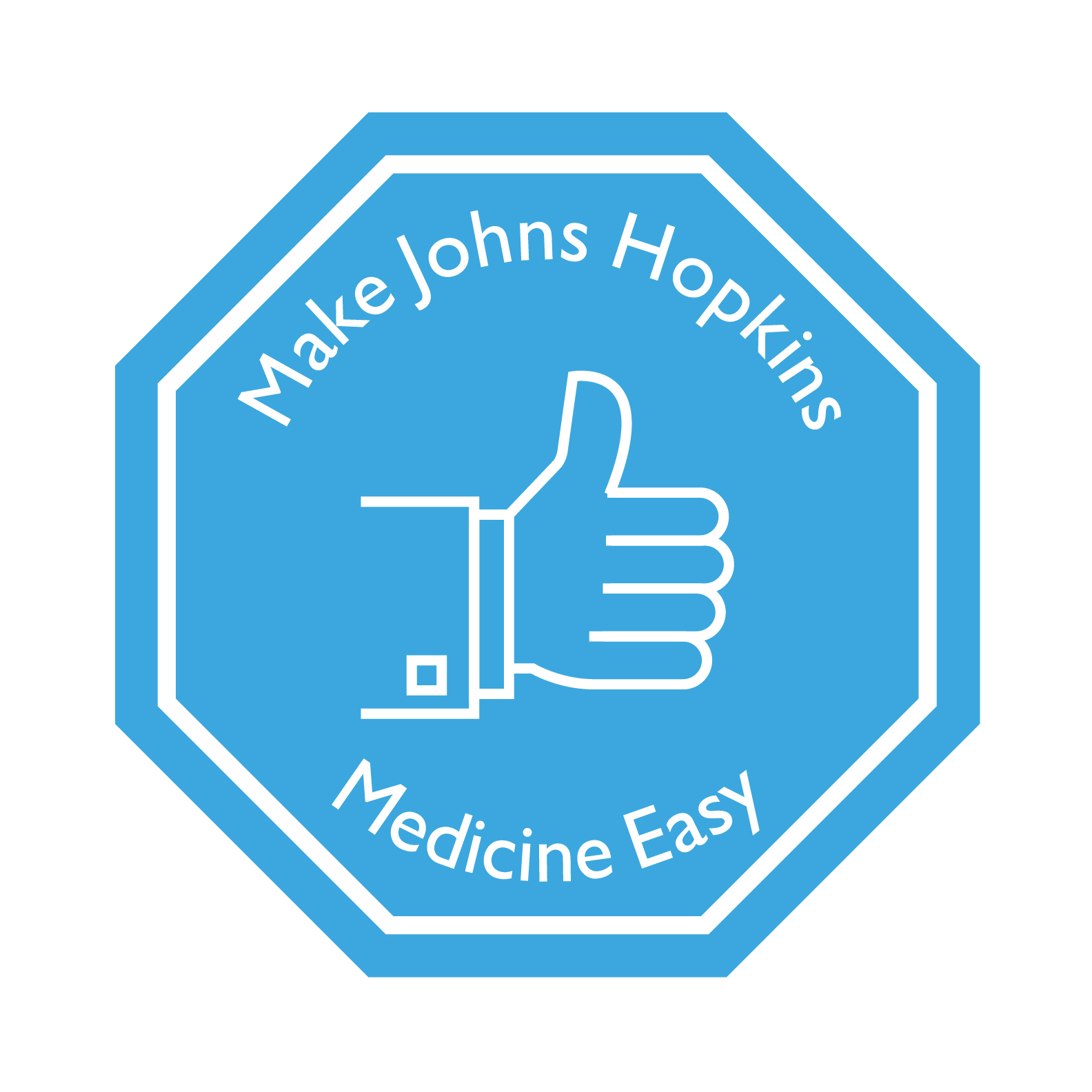 An icon represents Johns Hopkins Medicine's strategic plan priority to Make Johns Hopkins Medicine Easy. 