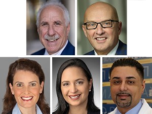 Head shots of JHM NCR leaders Paul Rothman, Kevin Sowers, Carolyn Carpenter, Jessica Melton and Hasan Zia.