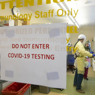 COVID-19 testing at the Johns Hopkins Hospital