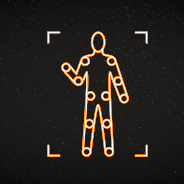 An illustration represents software that tracks body movement in recorded videos. 