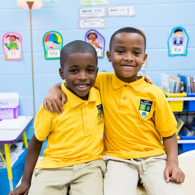 Two young boys at the Rales Center