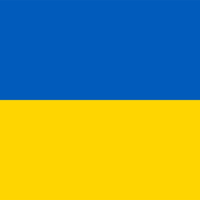 The Ukrainian flag 