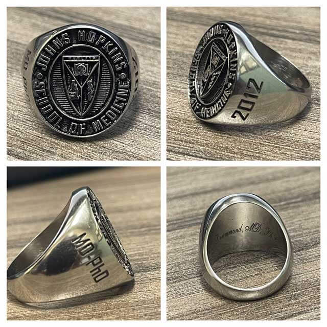 Different perspectives of the class ring.