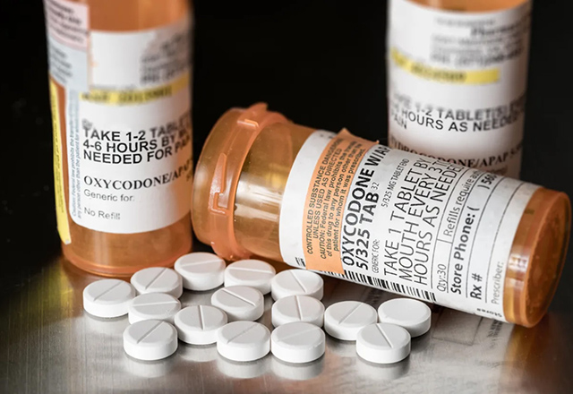 Oxycodone pills bottles