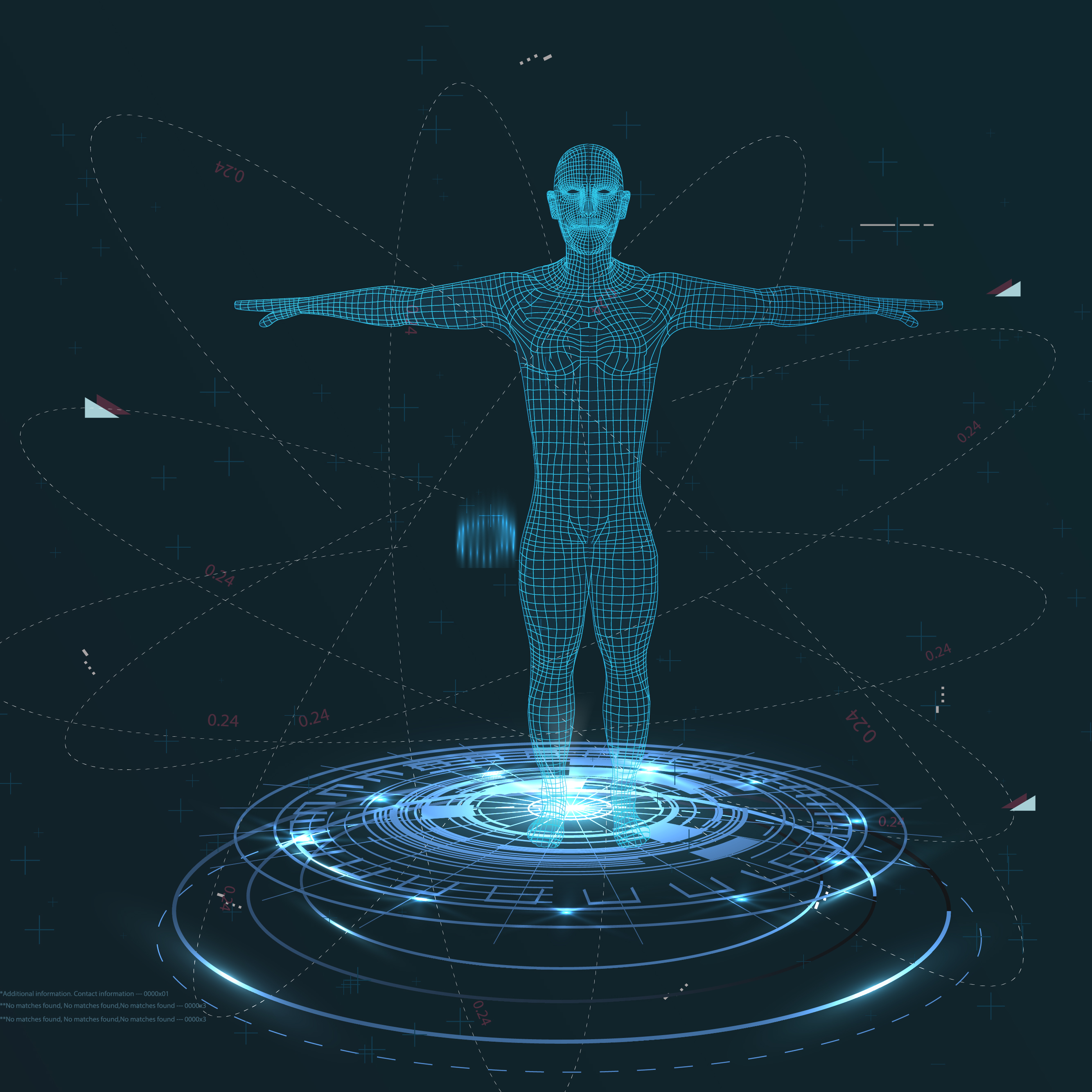 An illustration represents multiple streams of data to inform a person's custom rehabilitation plan.