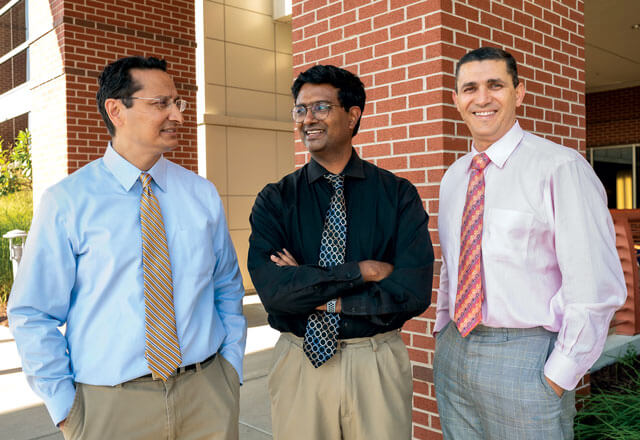 From left to right:Akrit Sodhi, Pradeep Ramulu and Yassine Daoud