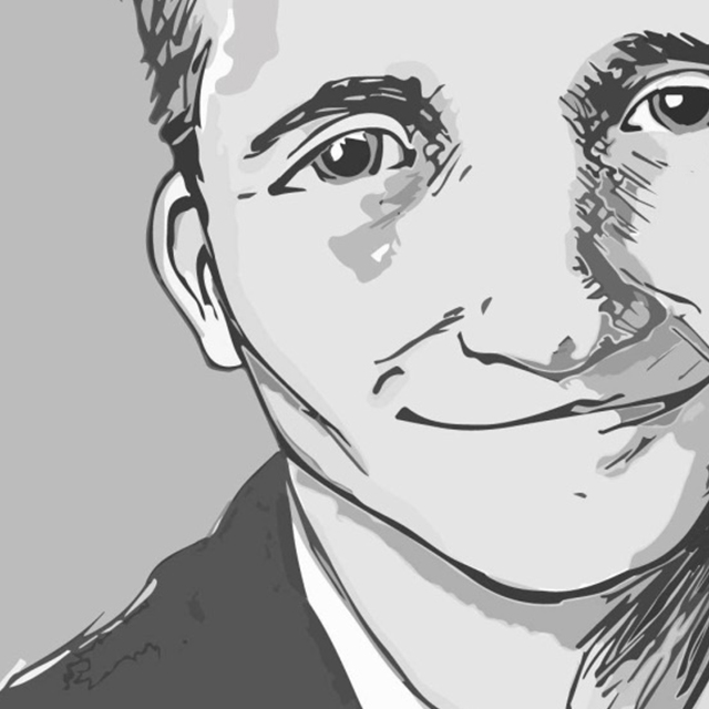 A self portrait illustration of Gray