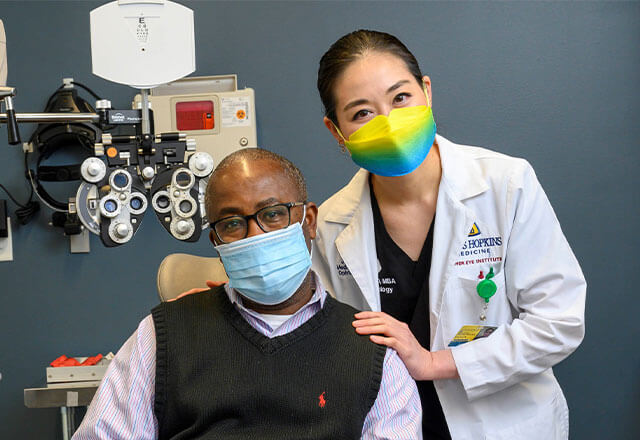 Patrick Richard, Ph.D. (left) with Jella An, M.D., M.B.A. (right)